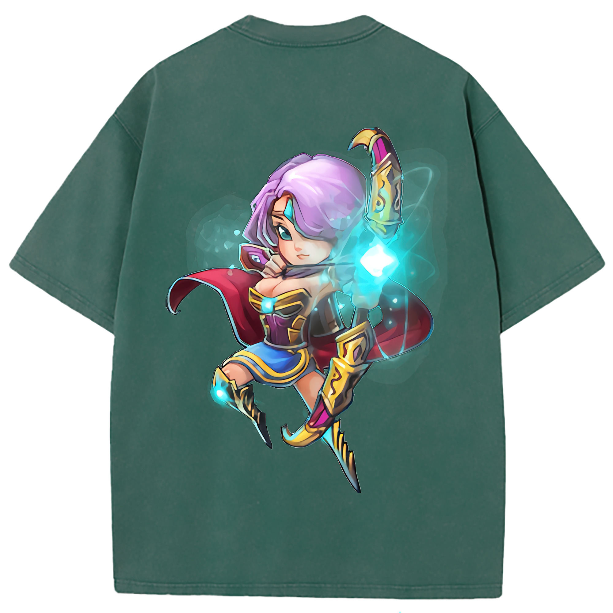 （画像用） リーグ・オブ・レジェンド League of Legends LOL 綿100% ヴィンテージ風 半袖Tシャツ（背面プリント）